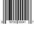 Barcode Image for UPC code 016700000417