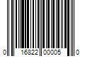 Barcode Image for UPC code 016822000050