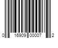 Barcode Image for UPC code 016909000072