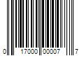 Barcode Image for UPC code 017000000077