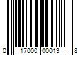 Barcode Image for UPC code 017000000138