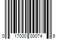 Barcode Image for UPC code 017000000749