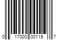 Barcode Image for UPC code 017000001197