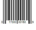 Barcode Image for UPC code 017000001609