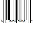 Barcode Image for UPC code 017000001982