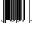 Barcode Image for UPC code 017000002187