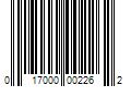 Barcode Image for UPC code 017000002262