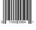 Barcode Image for UPC code 017000005041