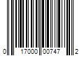 Barcode Image for UPC code 017000007472