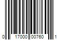 Barcode Image for UPC code 017000007601