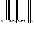 Barcode Image for UPC code 017000007779