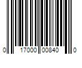 Barcode Image for UPC code 017000008400