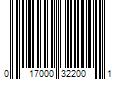 Barcode Image for UPC code 017000322001