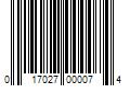 Barcode Image for UPC code 017027000074