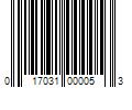 Barcode Image for UPC code 017031000053