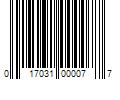 Barcode Image for UPC code 017031000077