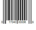 Barcode Image for UPC code 017040000068