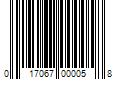 Barcode Image for UPC code 017067000058