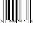 Barcode Image for UPC code 017070001158