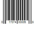 Barcode Image for UPC code 017074000058