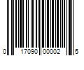 Barcode Image for UPC code 017090000025