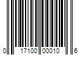 Barcode Image for UPC code 017100000106