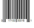 Barcode Image for UPC code 017100000151