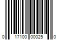 Barcode Image for UPC code 017100000250