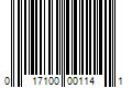 Barcode Image for UPC code 017100001141