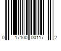 Barcode Image for UPC code 017100001172