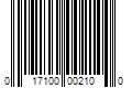 Barcode Image for UPC code 017100002100