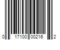 Barcode Image for UPC code 017100002162