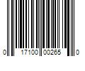 Barcode Image for UPC code 017100002650