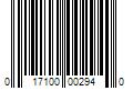 Barcode Image for UPC code 017100002940