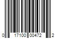 Barcode Image for UPC code 017100004722