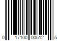 Barcode Image for UPC code 017100005125