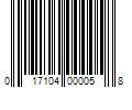 Barcode Image for UPC code 017104000058