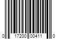 Barcode Image for UPC code 017200004110