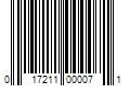 Barcode Image for UPC code 017211000071. Product Name: 