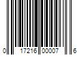 Barcode Image for UPC code 017216000076