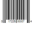 Barcode Image for UPC code 017225000074