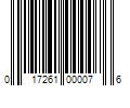 Barcode Image for UPC code 017261000076