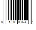 Barcode Image for UPC code 017300000241