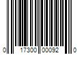 Barcode Image for UPC code 017300000920