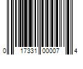 Barcode Image for UPC code 017331000074