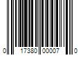 Barcode Image for UPC code 017380000070