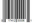 Barcode Image for UPC code 017412000061