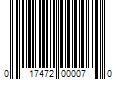 Barcode Image for UPC code 017472000070