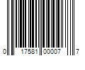 Barcode Image for UPC code 017581000077