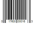 Barcode Image for UPC code 017600000163